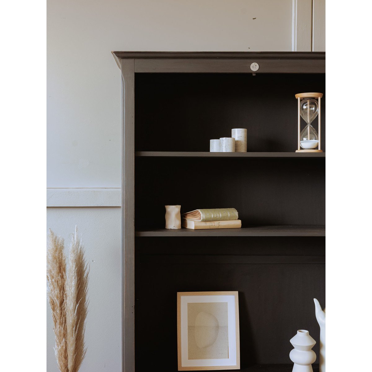 Bibliothèque rénovée carbone Madeleine N°721 - Bon état noir, DEBONGOUT