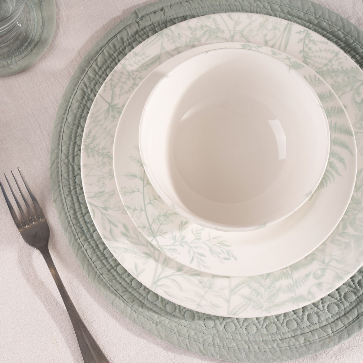 12-Piece Signature Botanical Dinner Set green, MARY BERRY