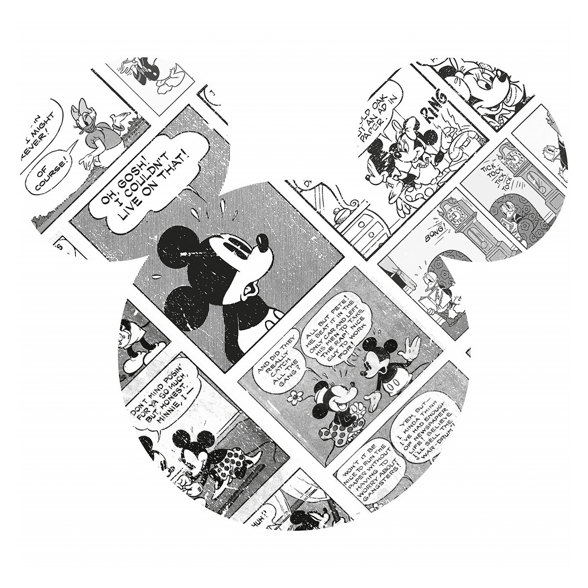 Papel de parede DOT, Mickey Head Comic Cartoon, da Interelife multicolor, INTERELIFE