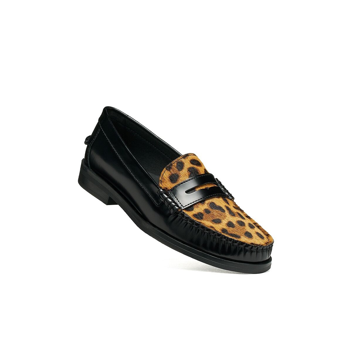 Mocassins en cuir, NOEMEN noir/marron, GEOX