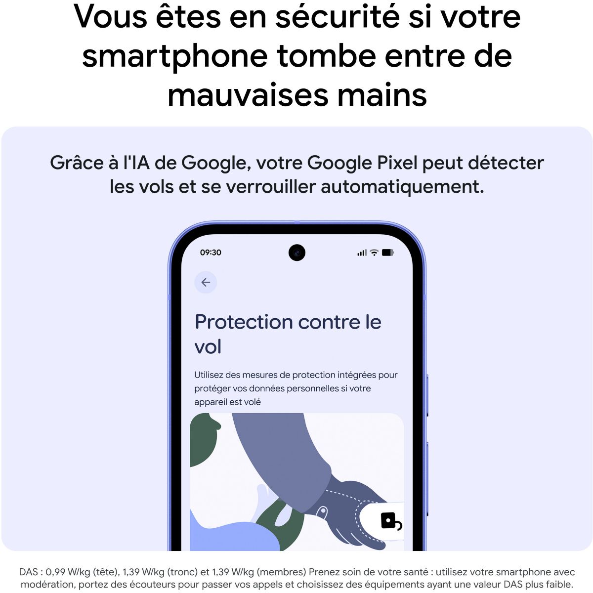 Smartphone Pixel 10A 5G 128Go Noir Volcanique couleur unique, GOOGLE