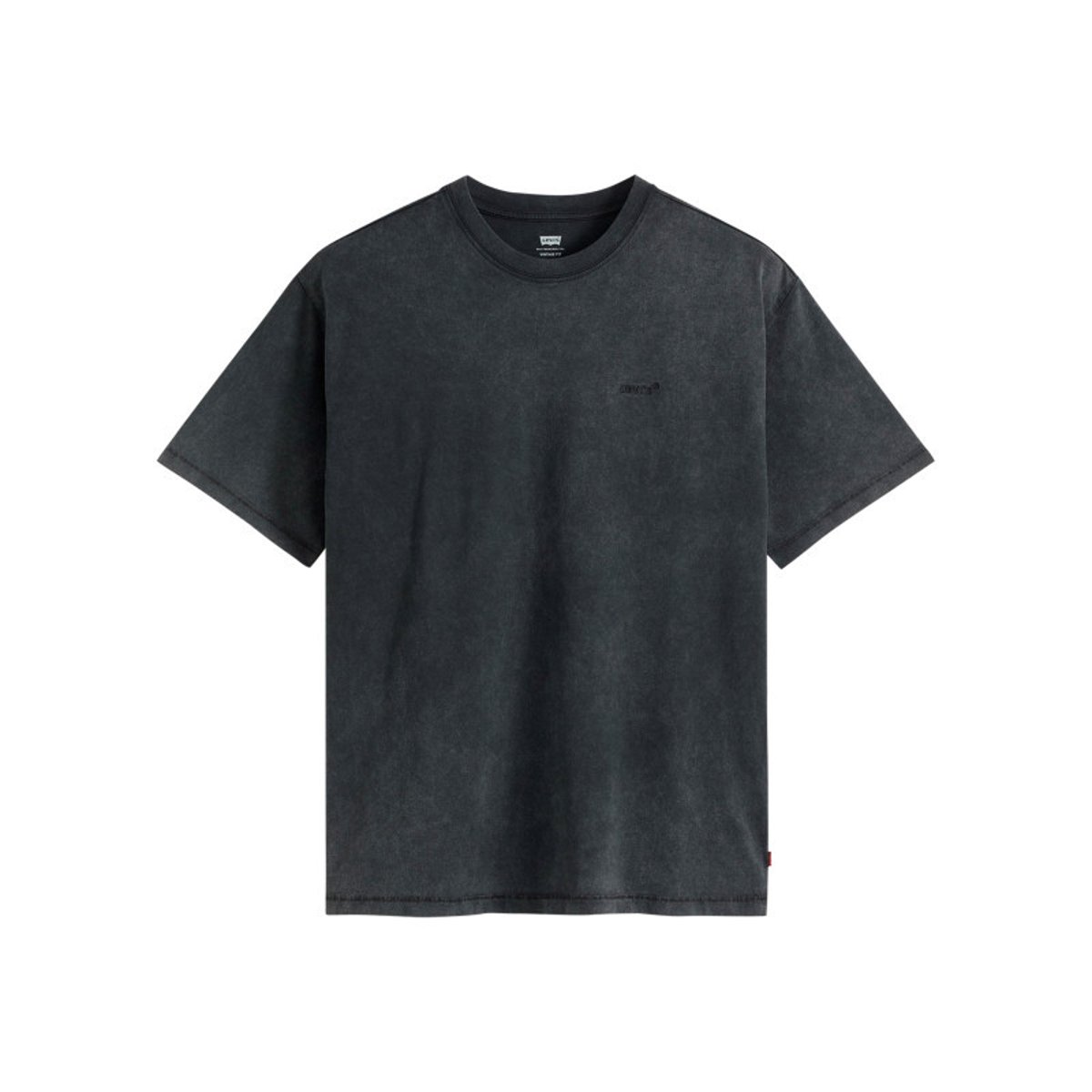 T-shirt en coton anthracite à coupe droite pourvu d'un col rond gris foncé, LEVI'S