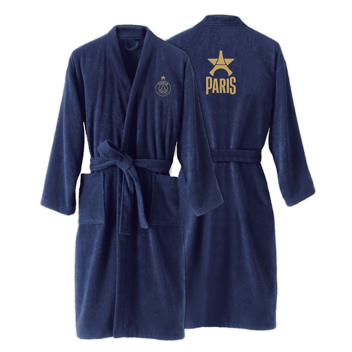 Peignoir adulte 100% coton, Paris Saint Germain EUROPE bleu, PSG