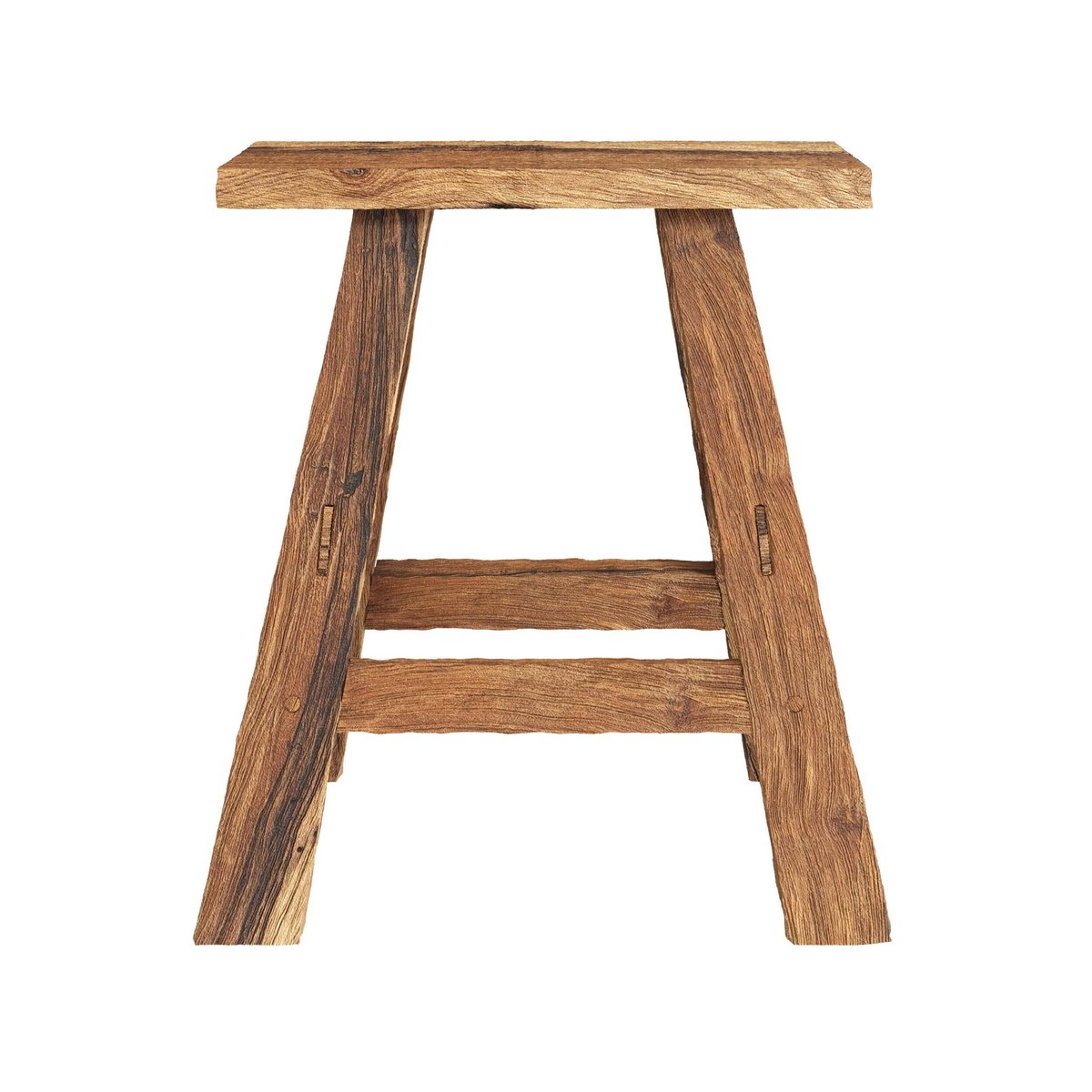 Tabouret en bois de teck recyclé H45 cm - BOB bois, MAISON PAVANE