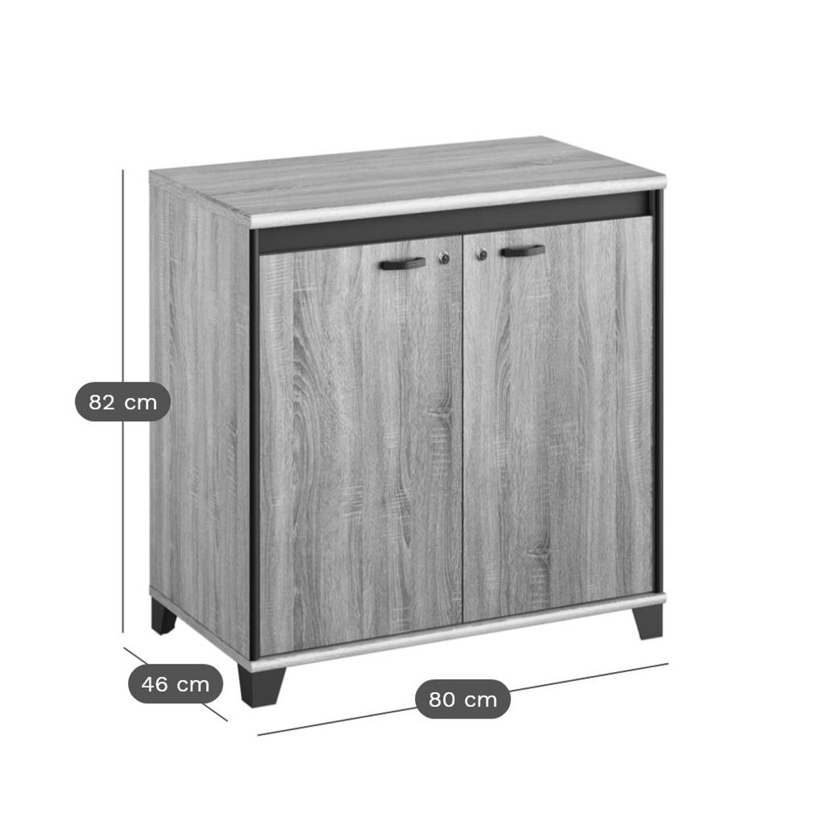 Mambo rangement bas 2 portes  MAMBO beige, GAMI