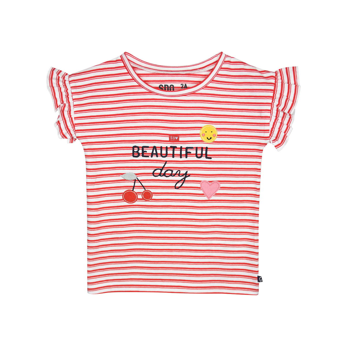 Tee shirt germaine manches courtes enfant blanc, SUCRE D'ORGE