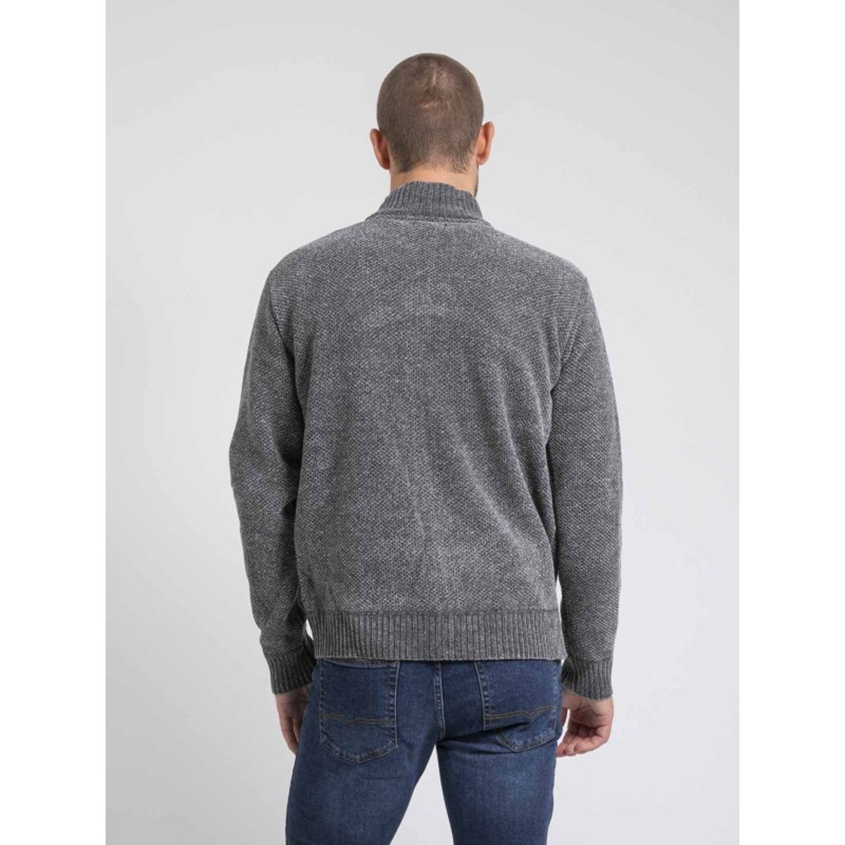 Gilet Zippé Col Montant Lygale gris, RITCHIE
