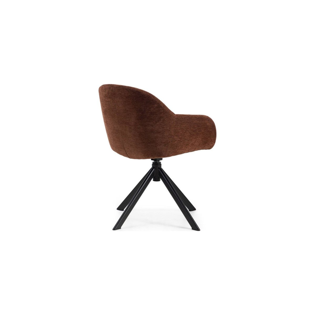 Chaise pivotante en métal brun rouge, RECOLLECTION