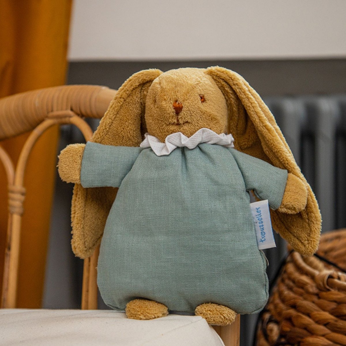 Peluche lapin céladon, TROUSSELIER