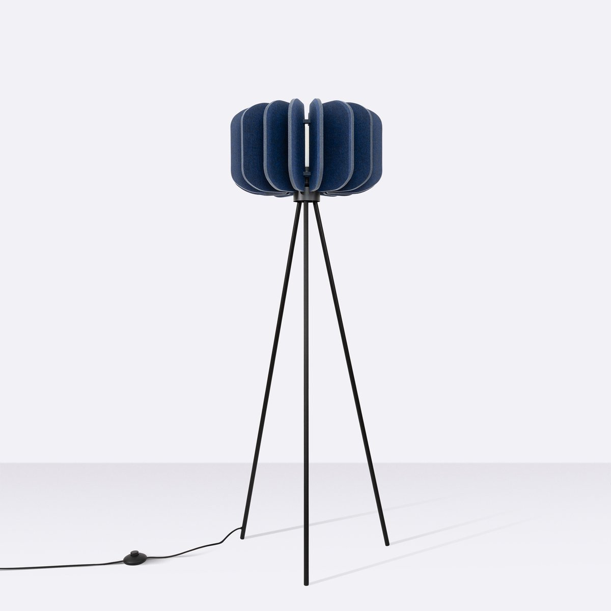 Lampadaire Feutre Bleu E27 1 Mula bleu, EDEN
