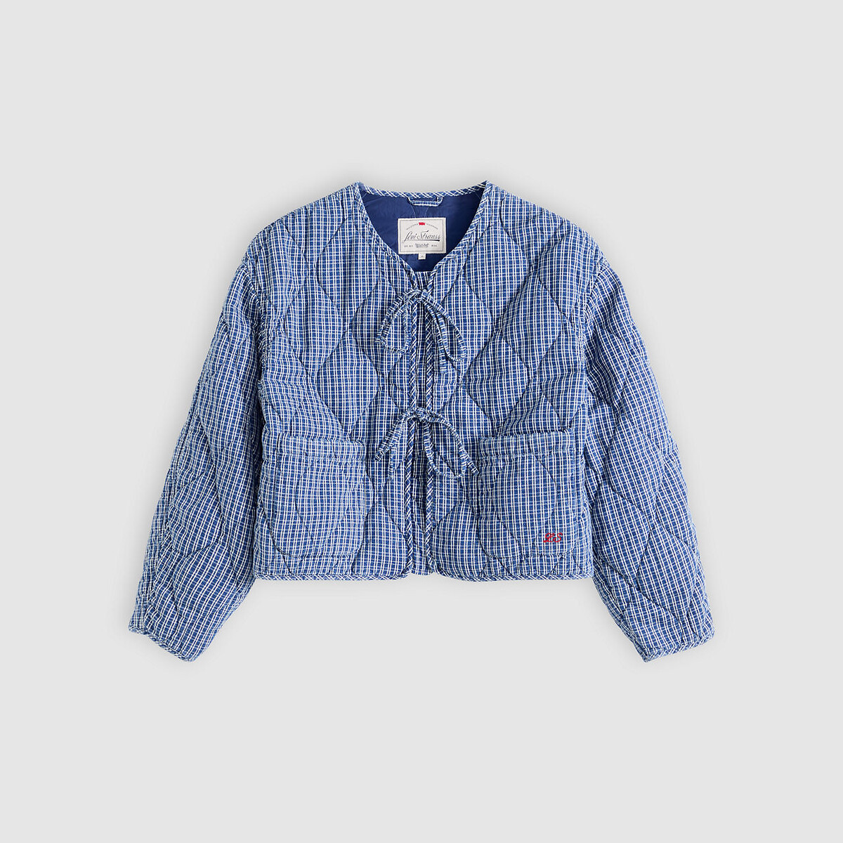 Veste matelassée à nouer rayé bleu/blanc, LEVI'S