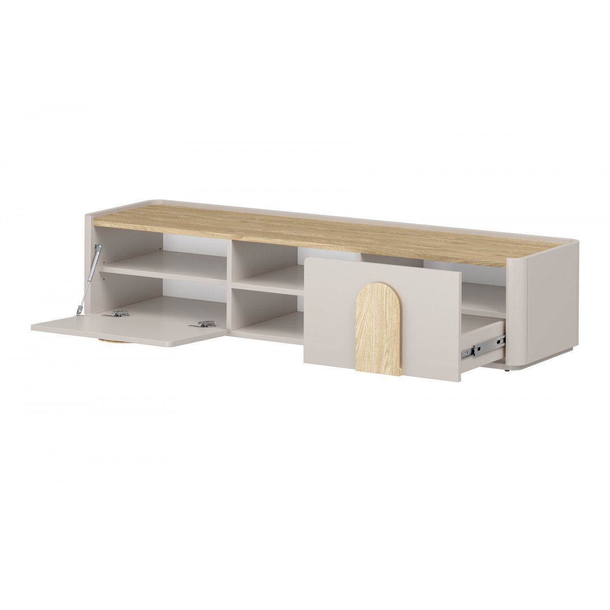 Meuble TV 170 cm , ENYRA beige, BOBOCHIC
