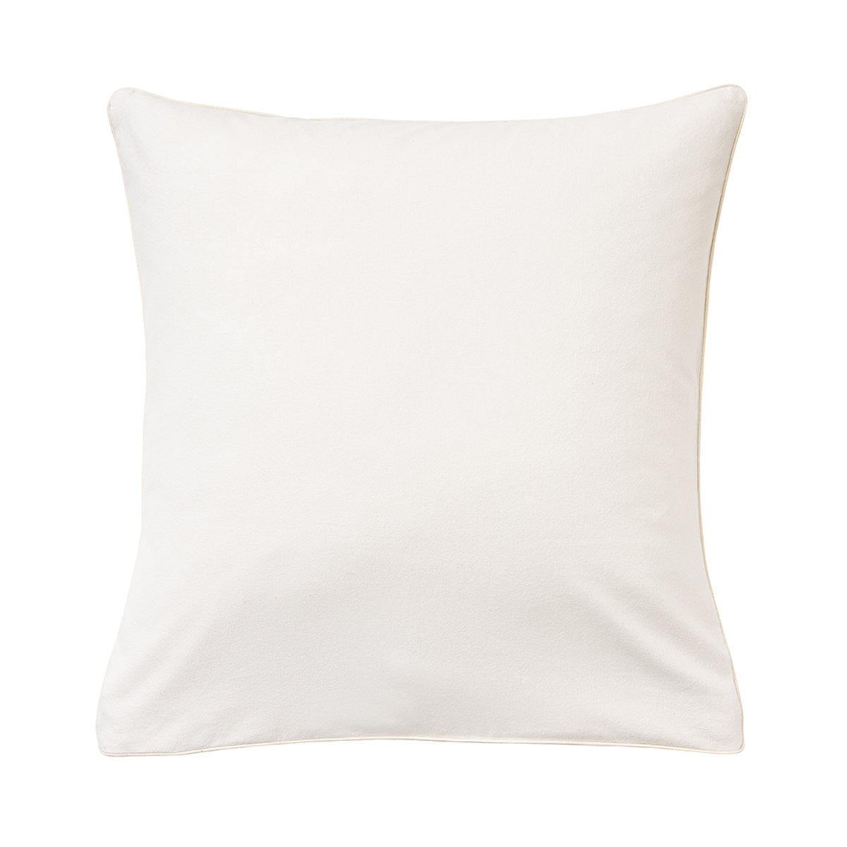 Taie d'oreiller unie en flanelle de coton, FRISSON beige clair, ESSIX