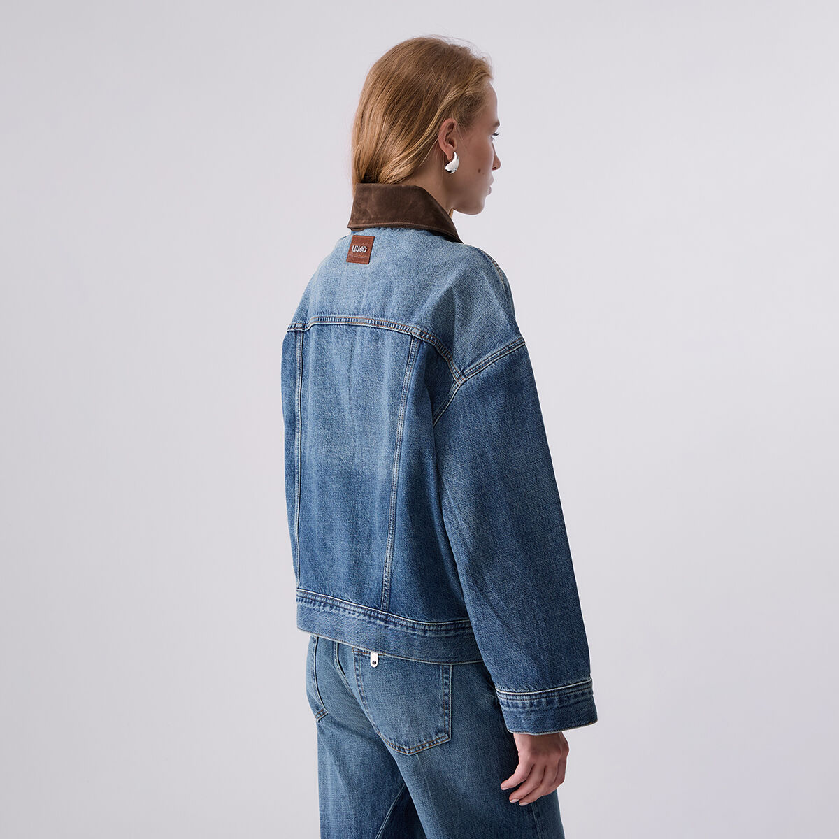 Veste en jean oversize denim bleu, LIU JO