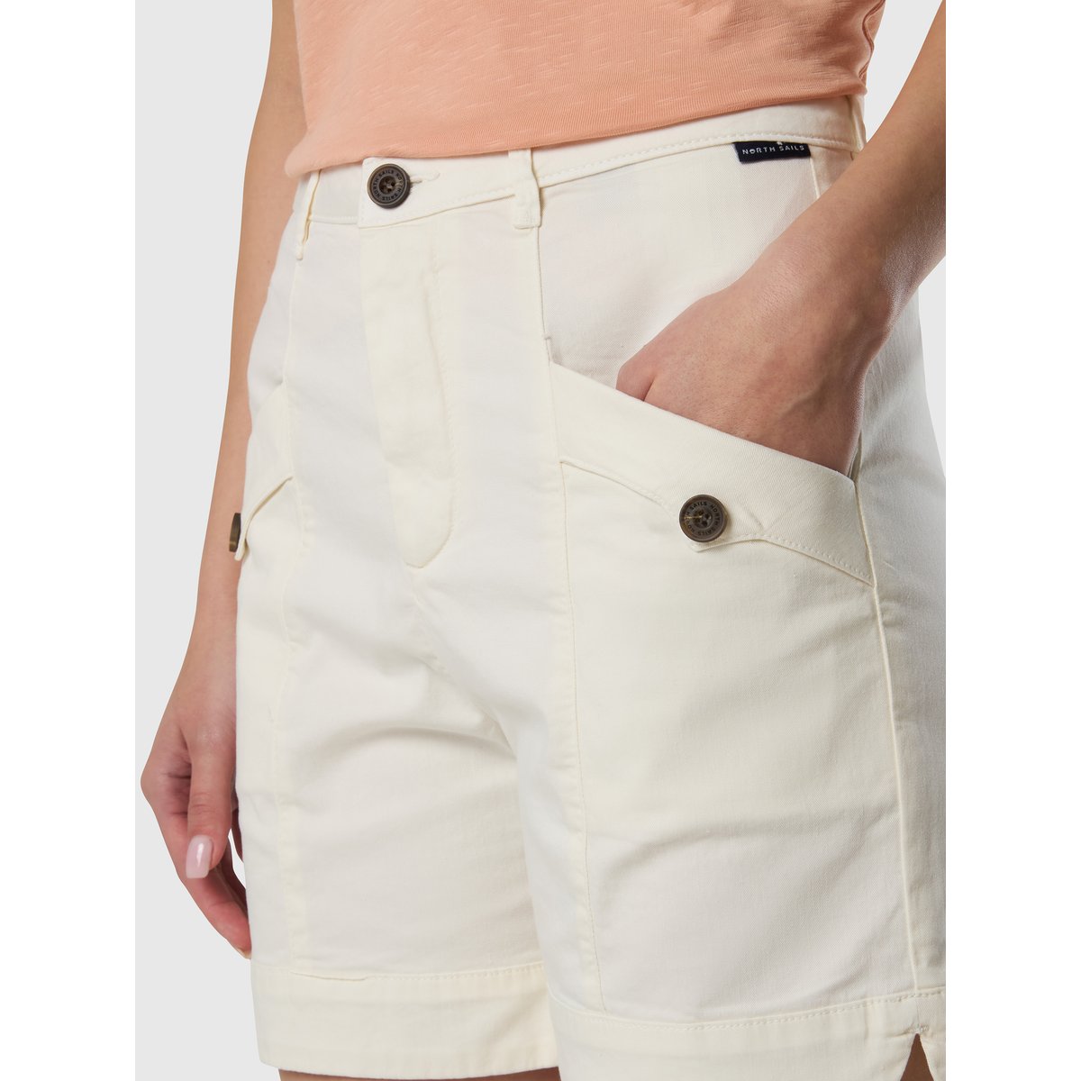 Shorts cargo gabardine guimauve, NORTH SAILS