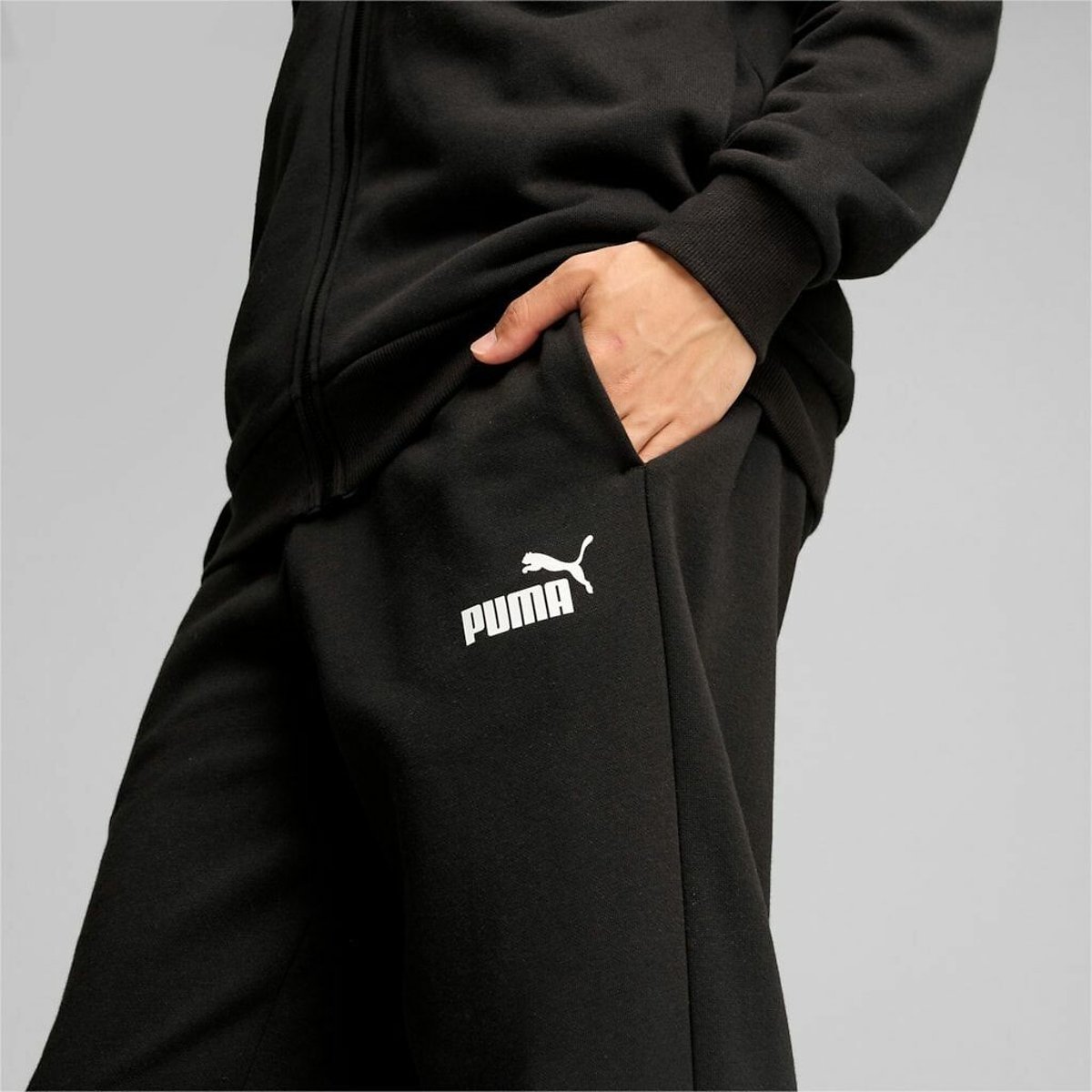 Ensemble de jogging petit logo en molleton noir, PUMA