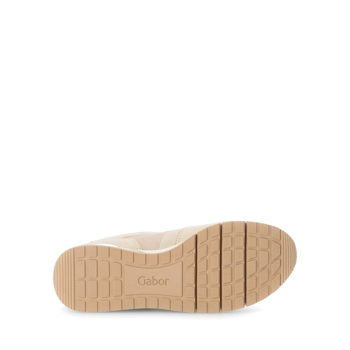 Baskets en cuir à talon compensé beige velours, GABOR