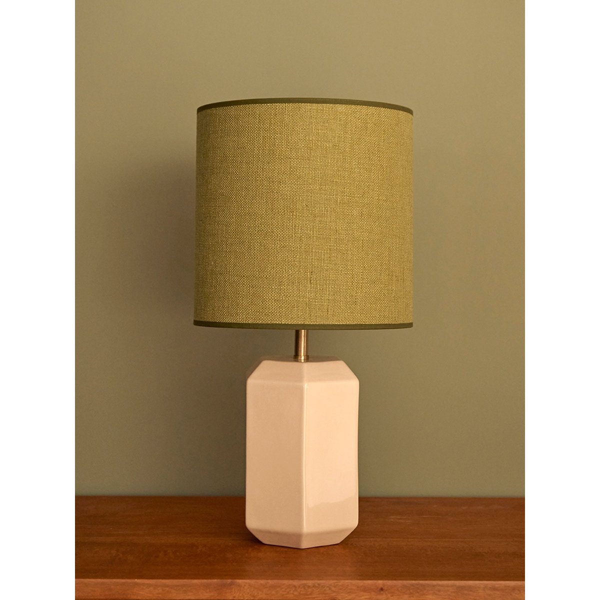 Abat-jour seventies olive - petit modèle VICTOIRE vert olive, CYRILLUS