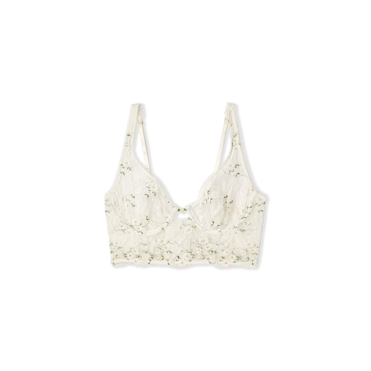 Soutien-gorge bustier en dentelle BOUQUET multicolore, ETAM