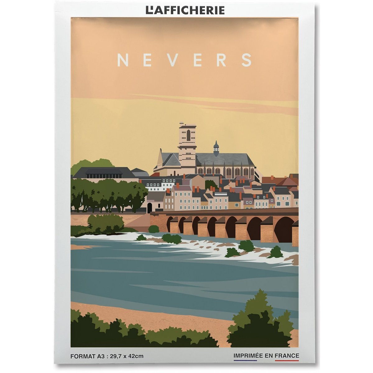 Affiche ville Nevers blanc, L'AFFICHERIE