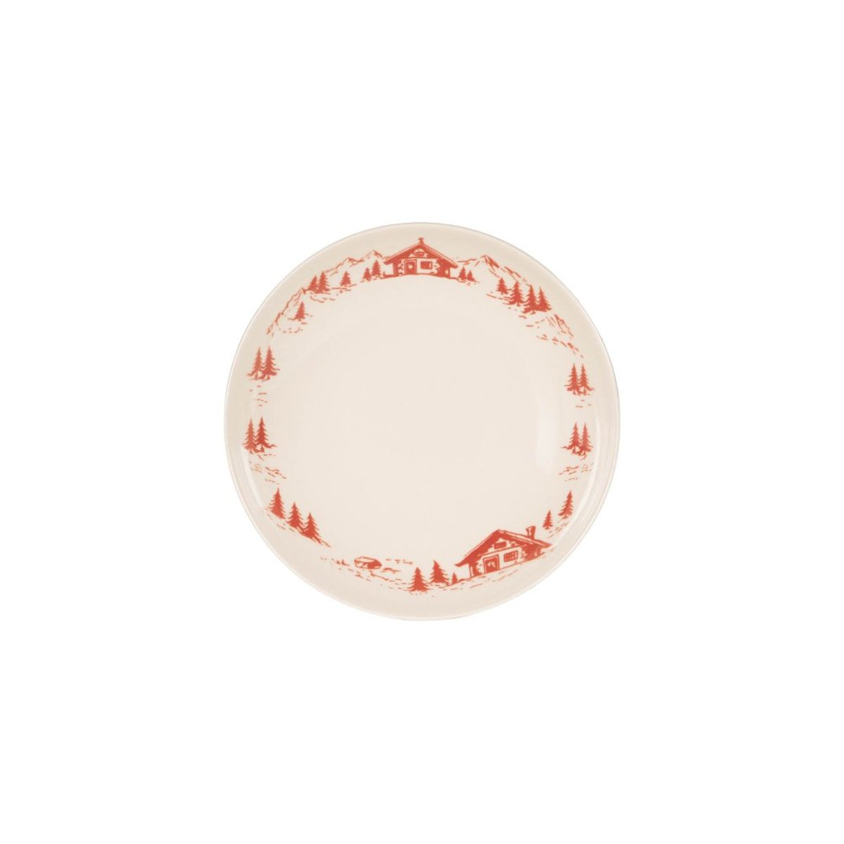 Assiette creuse 22 cm (lot de 6) - ALPAGES rouge, TABLE PASSION