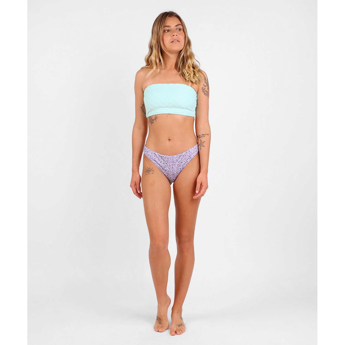 Culotte froncée imprimée MARGUERITE sky blue, OXBOW