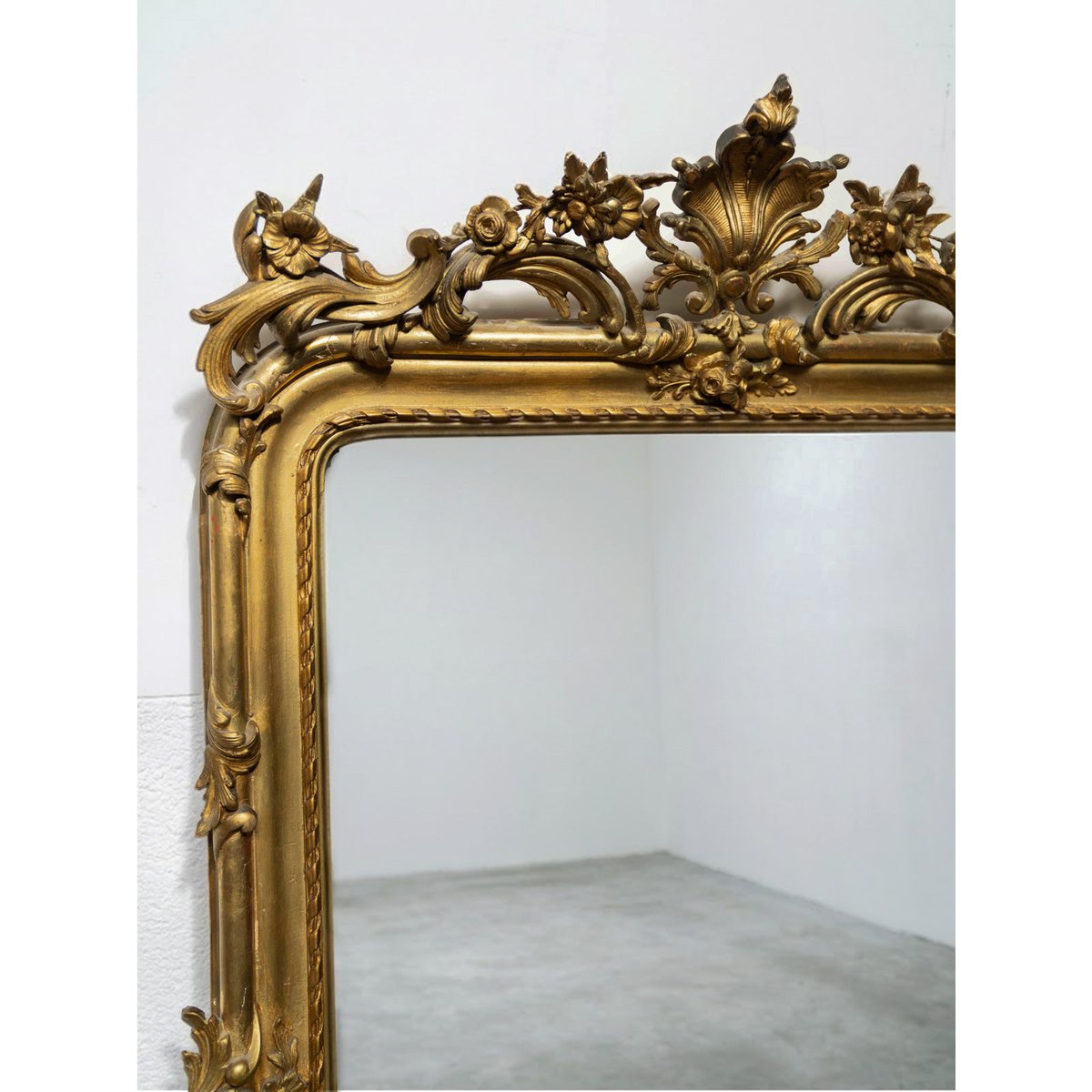 Très grand miroir Louis Philippe Georges N°1315 - Bon état doré, DEBONGOUT