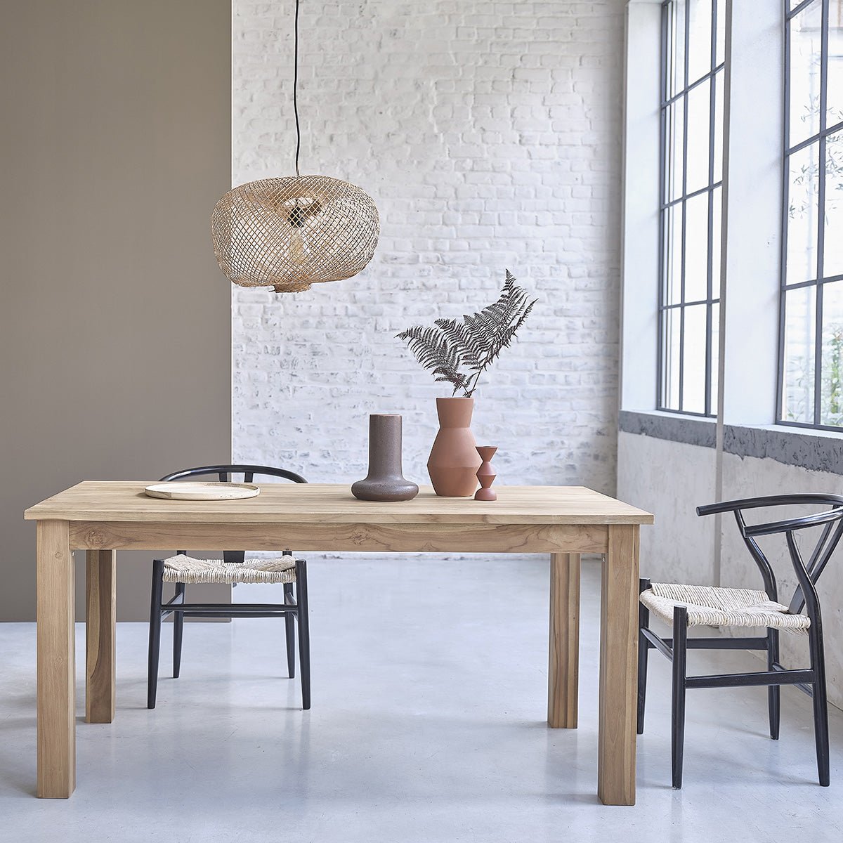 Table en teck massif 8 pers.  BOSTON naturel, BERAH GETAH