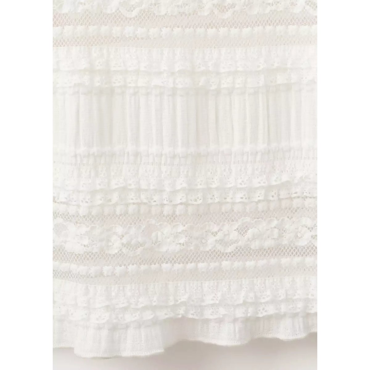 Jupe longue dentelle blanc, MANGO TEEN