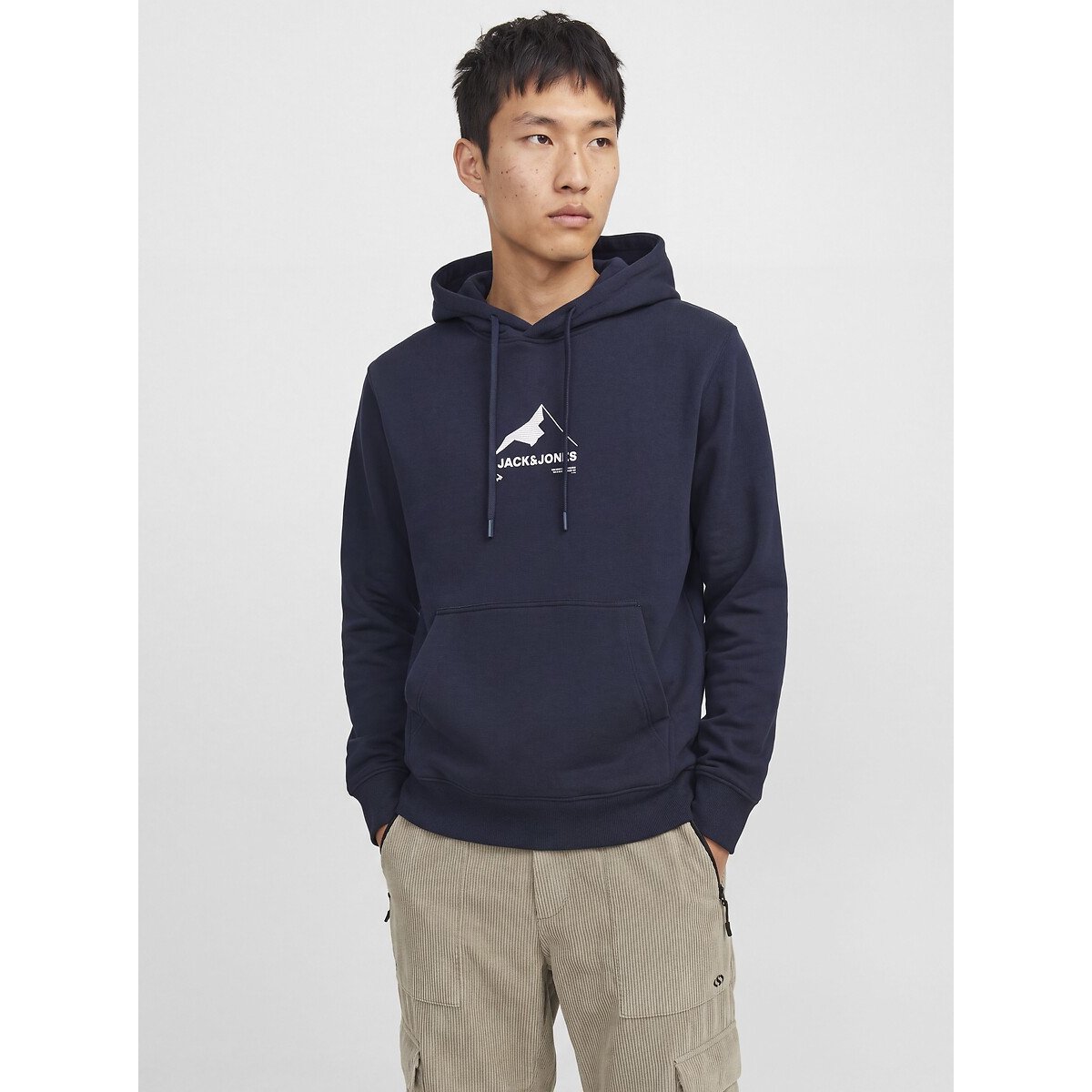 Felpa con cappuccio, TIGNES blu scuro, JACK & JONES