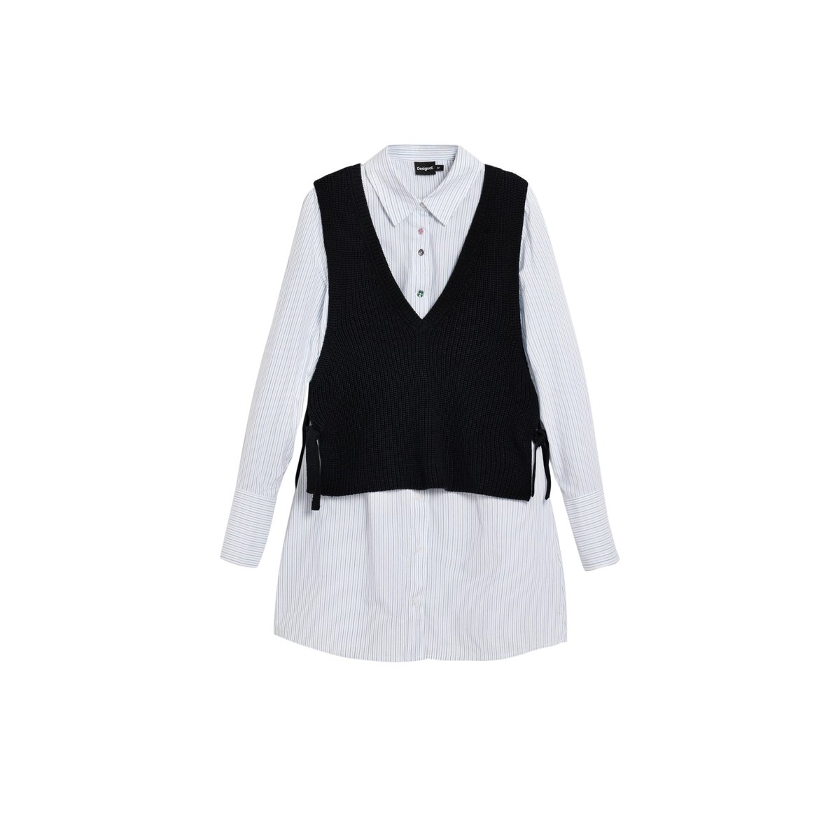 Chemise gilet amovible noir, DESIGUAL