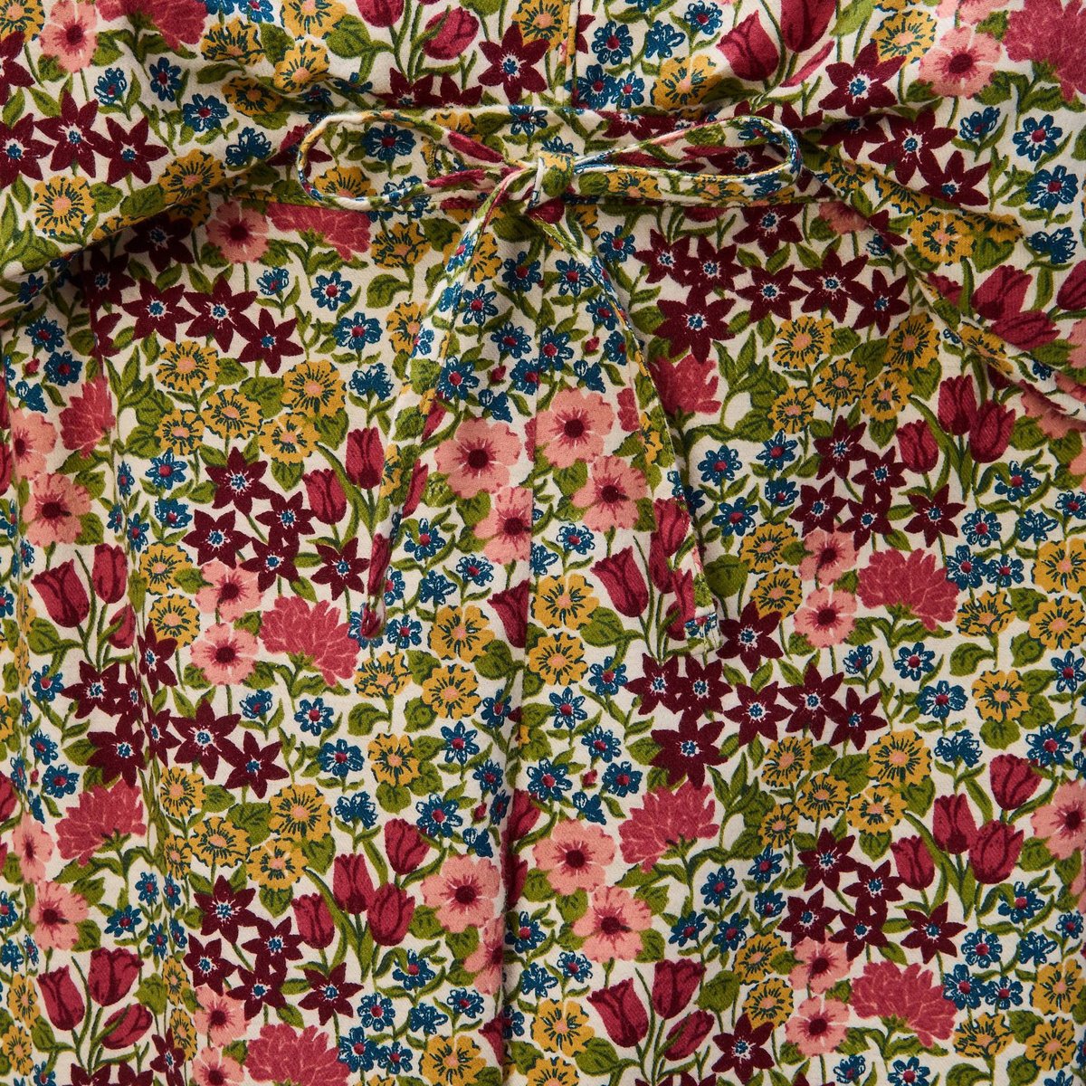 Pyjama long imprimé en coton gratté bio GOTS amaretti, MONOPRIX
