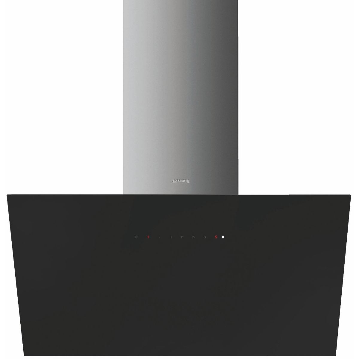 Hotte décorative murale inclinée KICV90BL2 couleur unique, SMEG