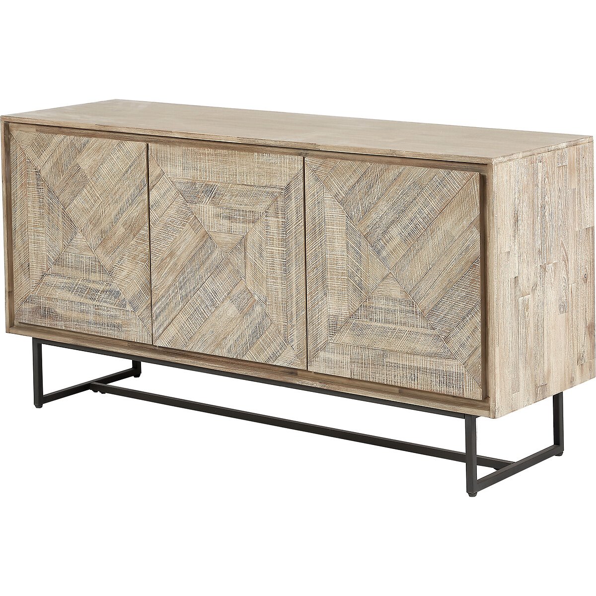 Marea Sand Wash Wood 3 Door Sideboard acacia, ÉDITÉ