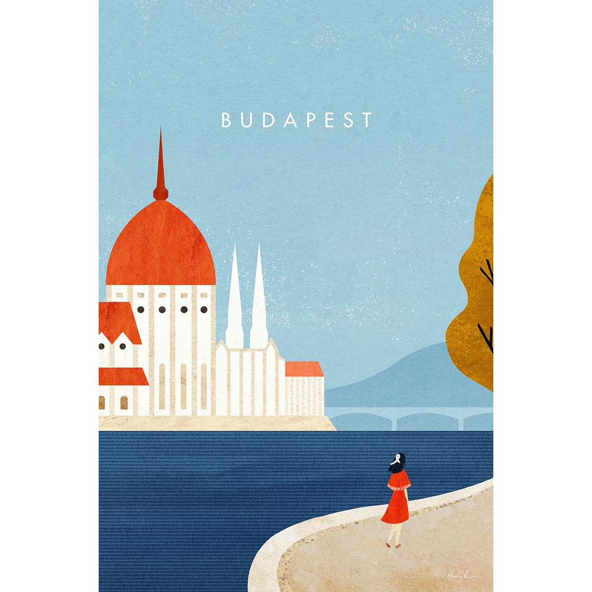 Tableau ville budapest toile imprimée, HEXOA