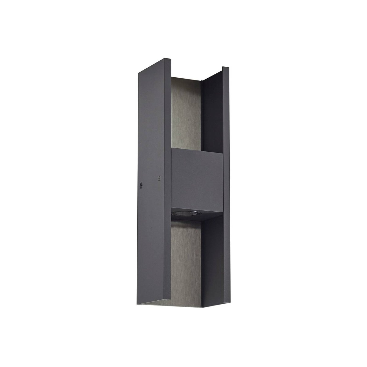 Applique extérieure en aluminium moderneLED noir, acier inoxydable, LUCANDE
