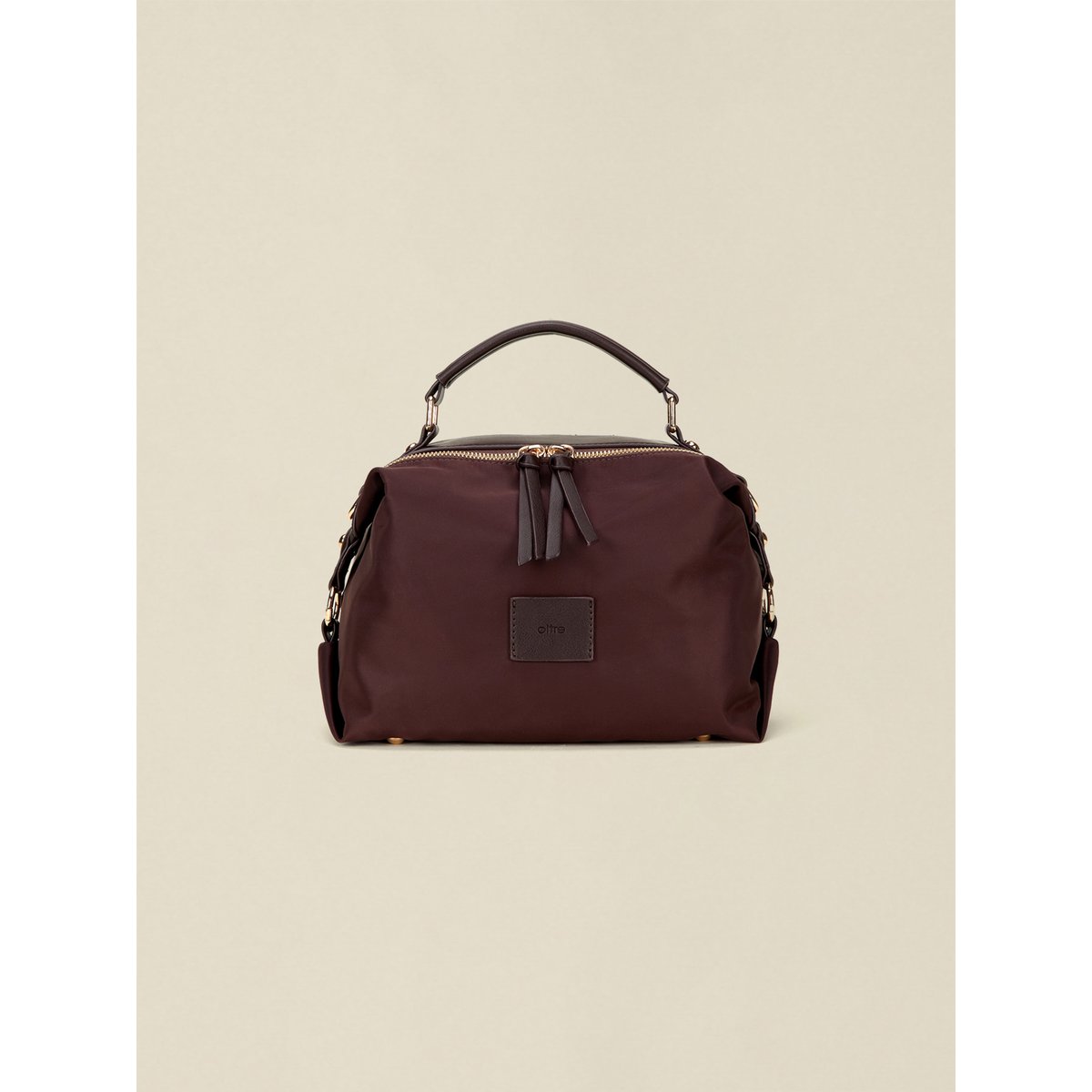 Sac à bandoulière avec foulard, chaîne et mini pochette marron, OLTRE