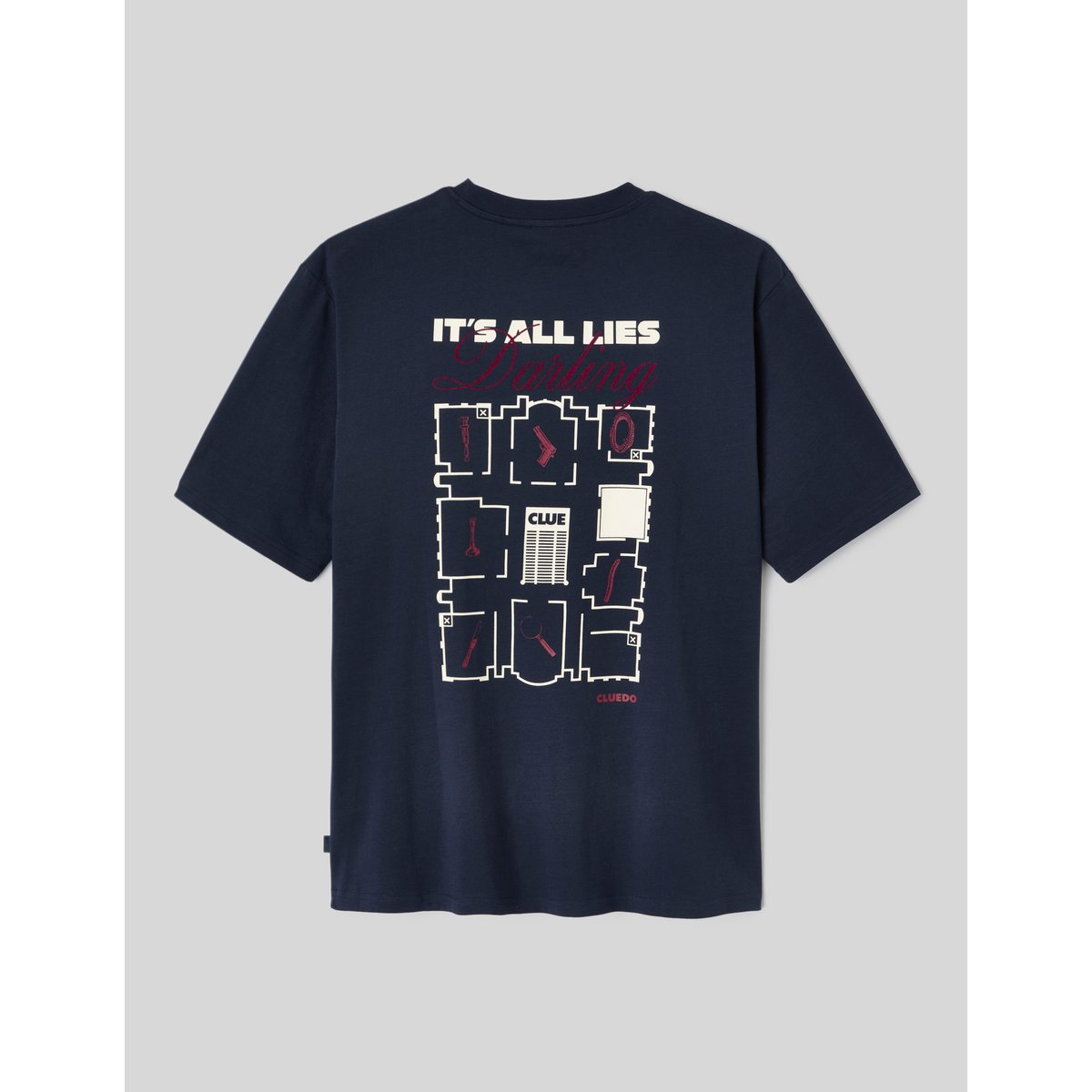 T-shirt licence cluedo bleu foncé, BZB
