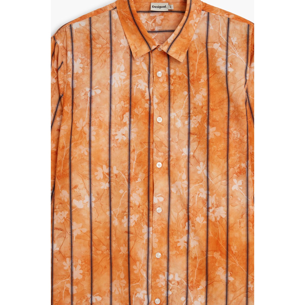 chemise à manches longues à rayures orange, DESIGUAL
