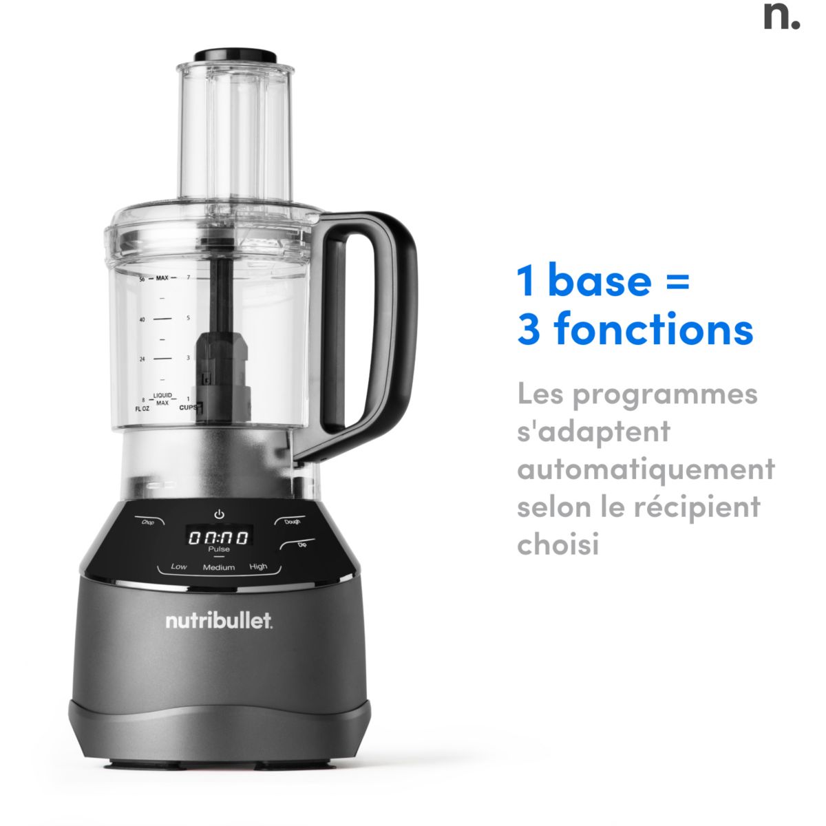 Blender Triple Prep System NBF580B couleur unique, NUTRIBULLET
