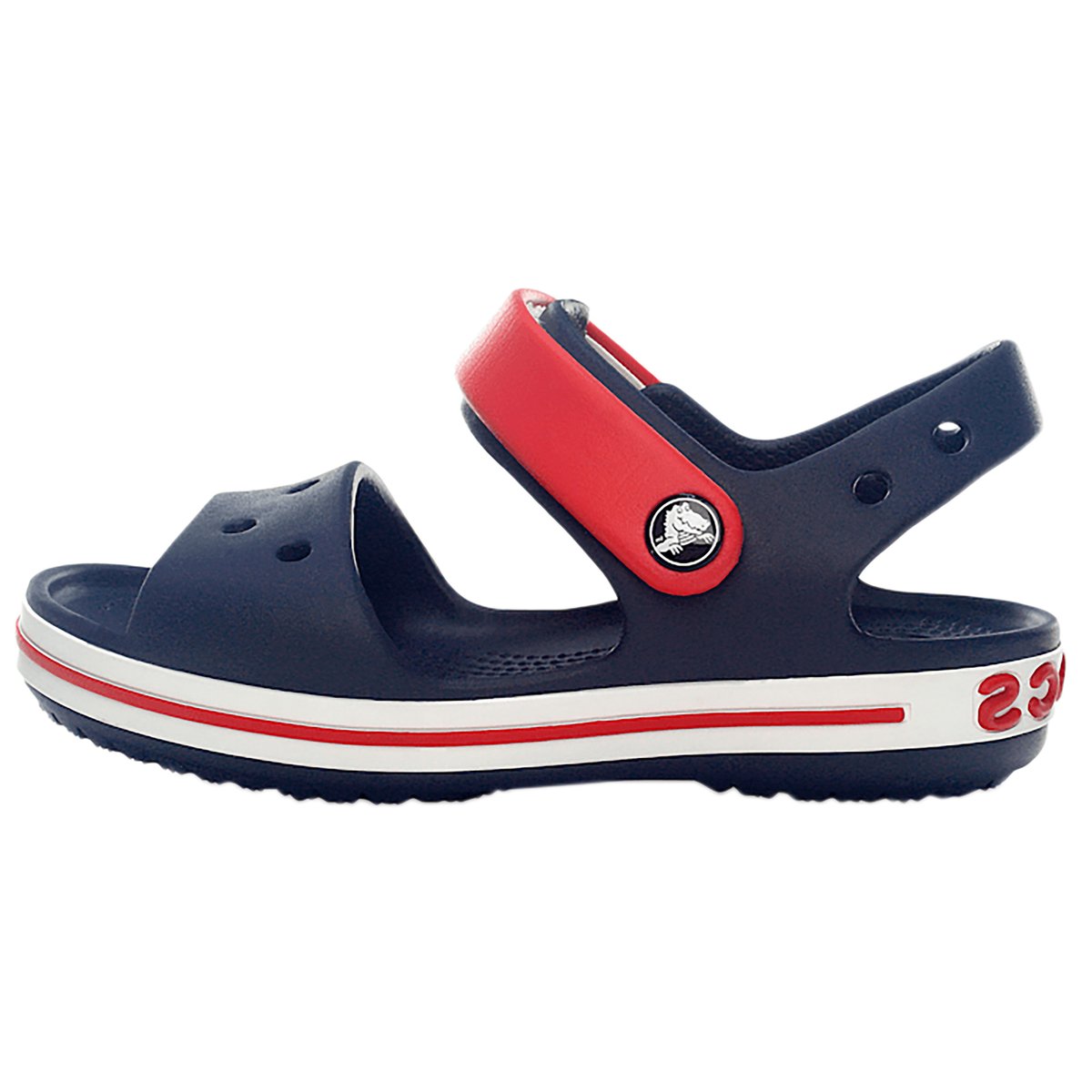 Sandales Crocband Sandal Kids bleu/rouge, CROCS