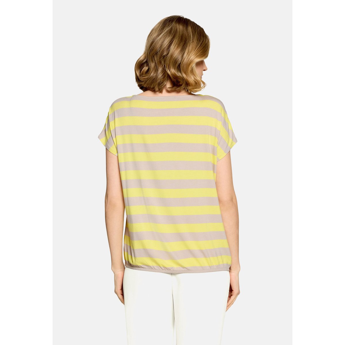 Haut imprimé à élastique beige/yellow, BETTY BARCLAY