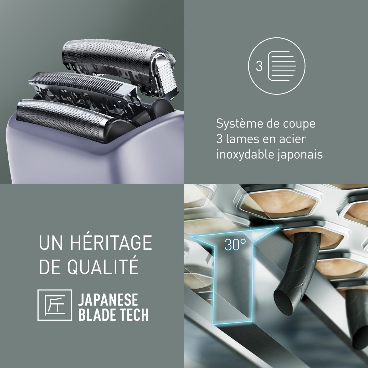 Rasoir électrique 3 lames ES-RM3FXK503 couleur unique, PANASONIC