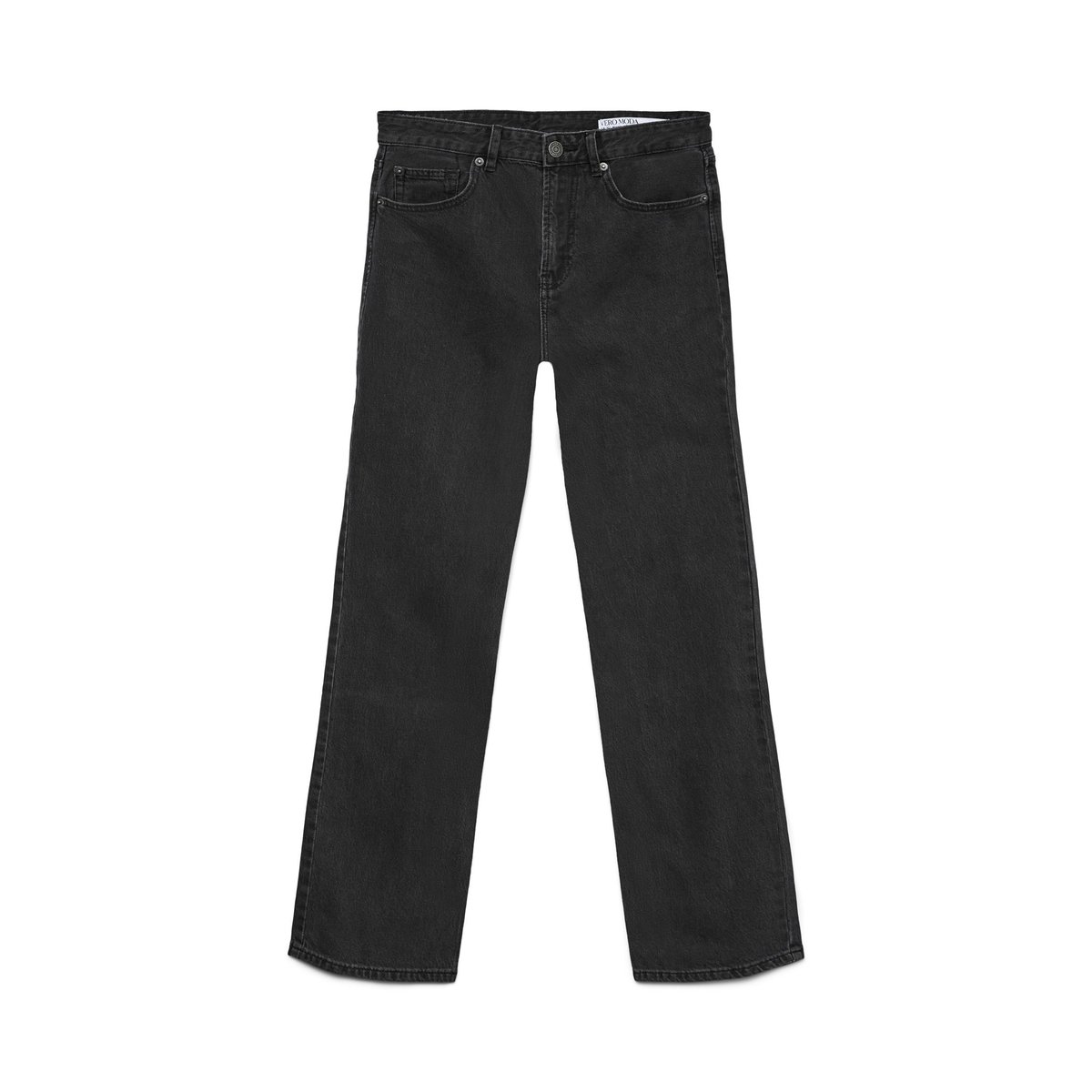 Jean Coupe Droite black denim 1, VERO MODA