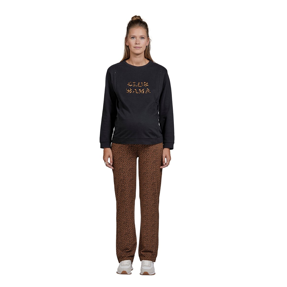 Pantalon large imprimé léopard de grossesse leopard, VERTBAUDET