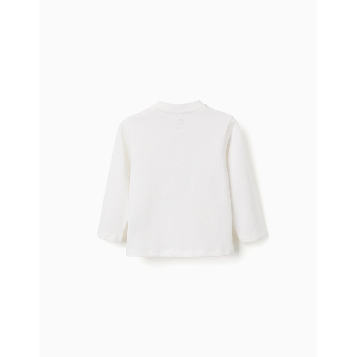 T-shirt en coton à manches longues avec imprimé Puzzle blanc, ZIPPY