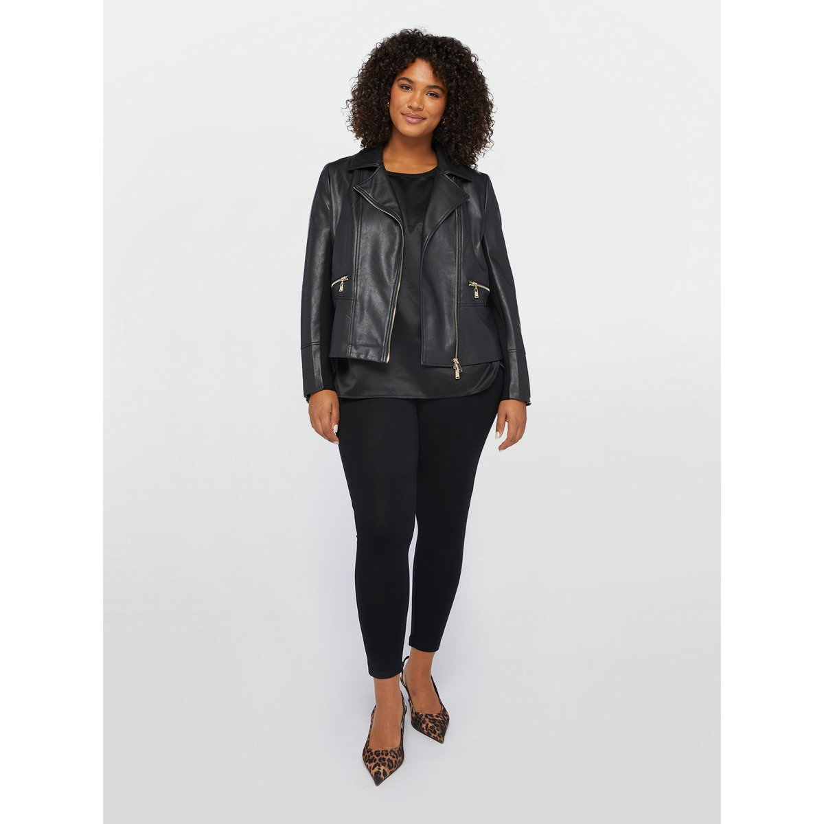 Legging uni noir, FIORELLA RUBINO