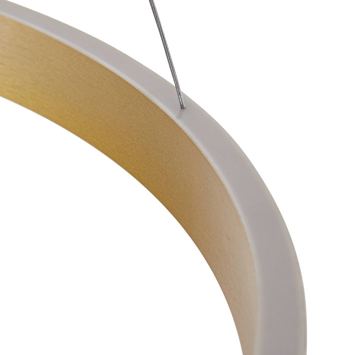 Suspension en métal moderneLED, Yonam or, blanc, LUCANDE