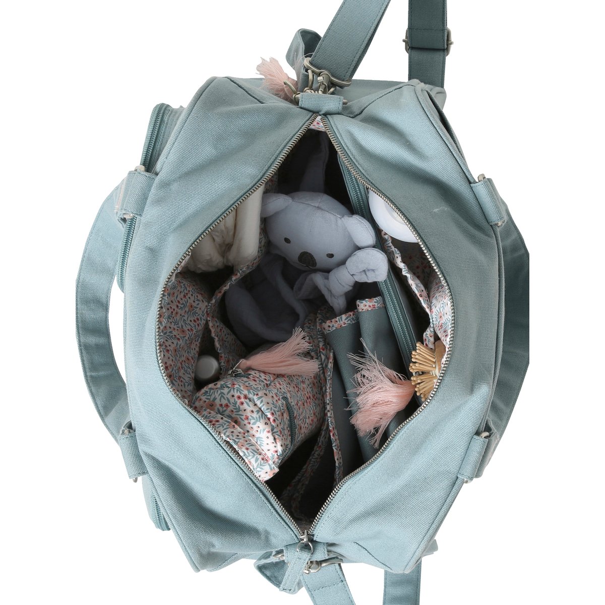 Sac à langer multipoches Family bleu, VERTBAUDET