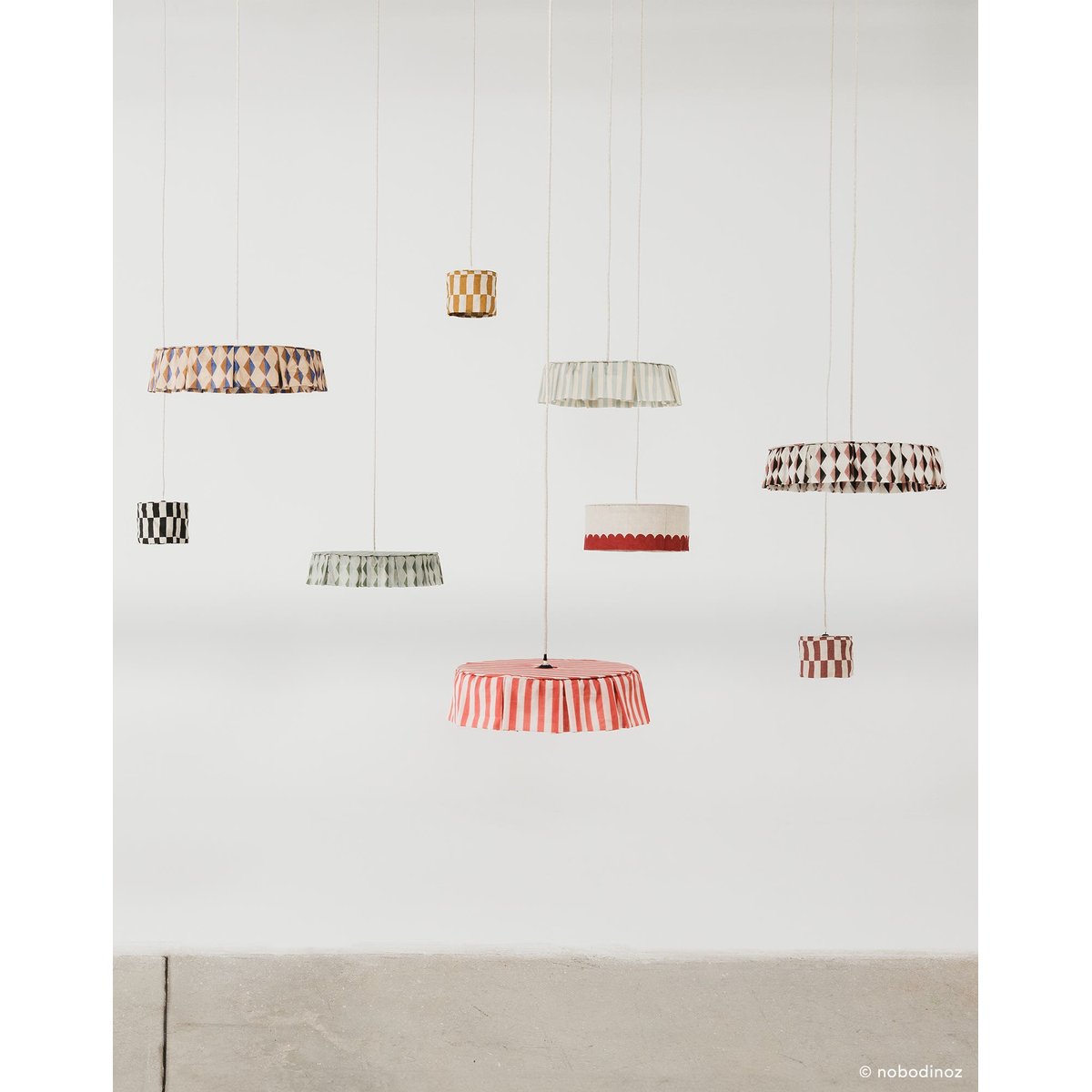 Abat-jour pour suspension VIBES auburn black harlequin, NOBODINOZ